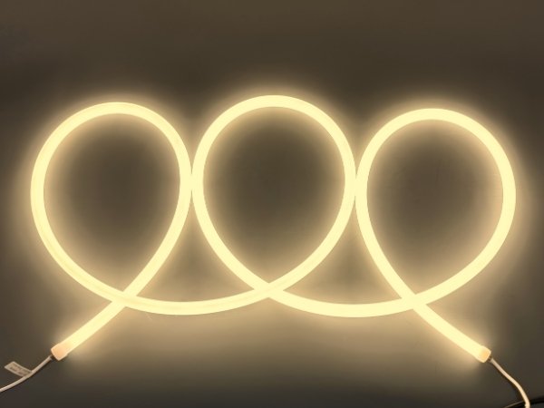 LED NEON KULATÝ Ø16mm / 24V / 19,2W / IP67 / 3000K / SET 3m / HLADKÝ MATNÝ POVRCH